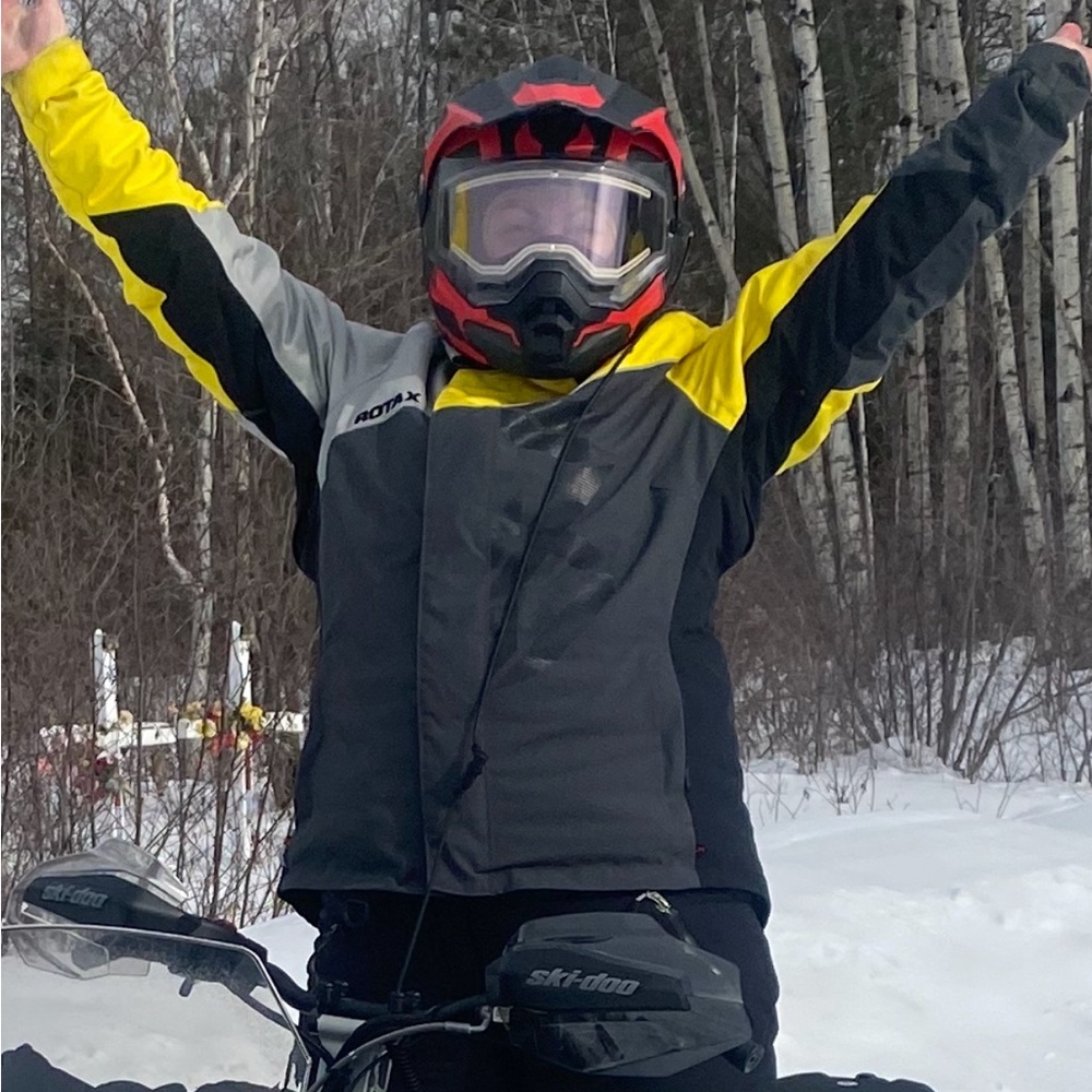 Yellow and Gray Ski-Doo Jacket